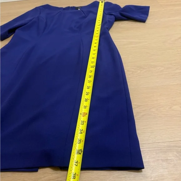 Tahari Arthur S. Levine Royal Blue Sheath Dress Size 12 - Picture 7 of 11